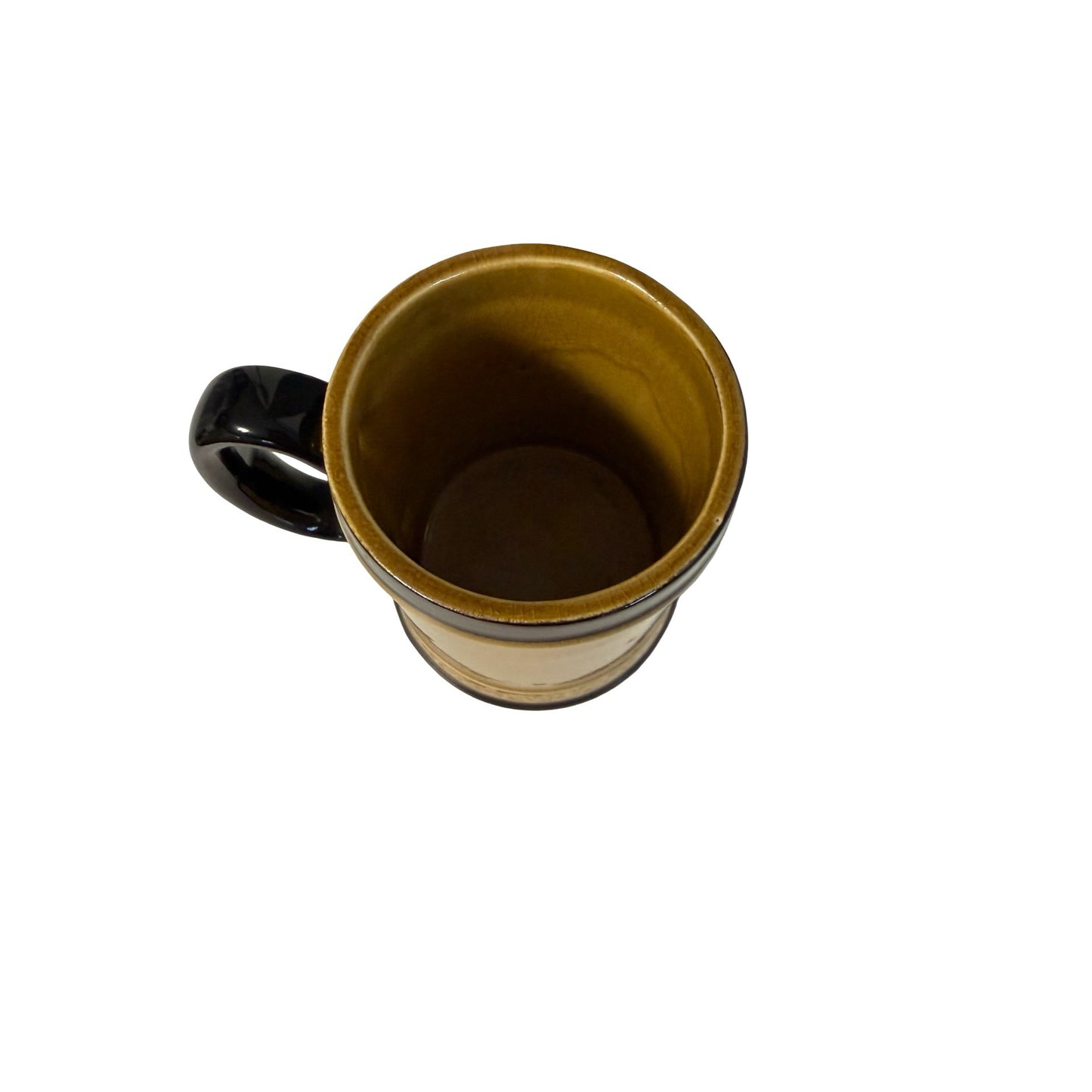 Vintage Chicago John Hancock Center Ceramic Mug Tan Black Souvenir Cup