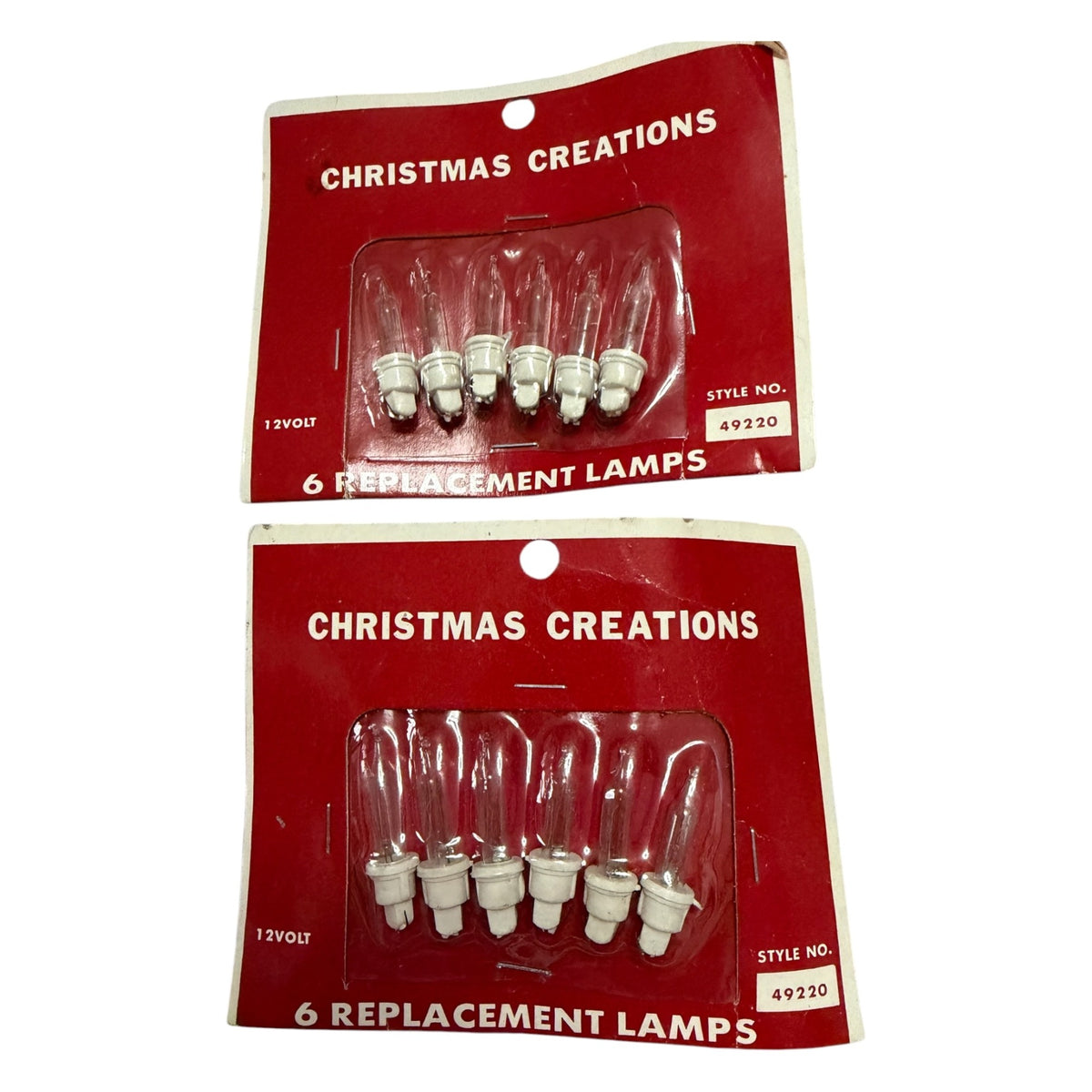 Vintage Christmas Creations 12V Replacement Light Bulbs Style 49220 Clear NOS 12 Pc