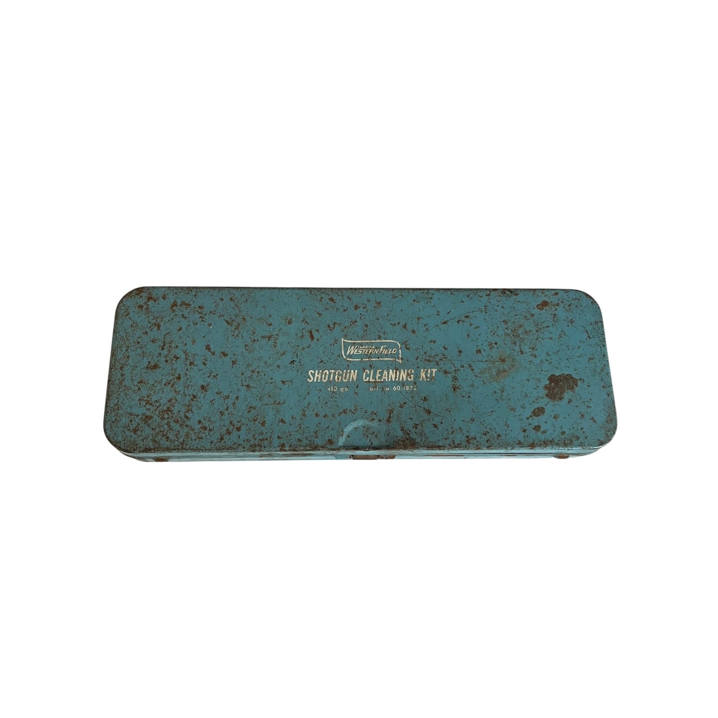 Vintage Western Field Shotgun Cleaning Kit 410 Gauge Metal Tin Case Montgomery Ward