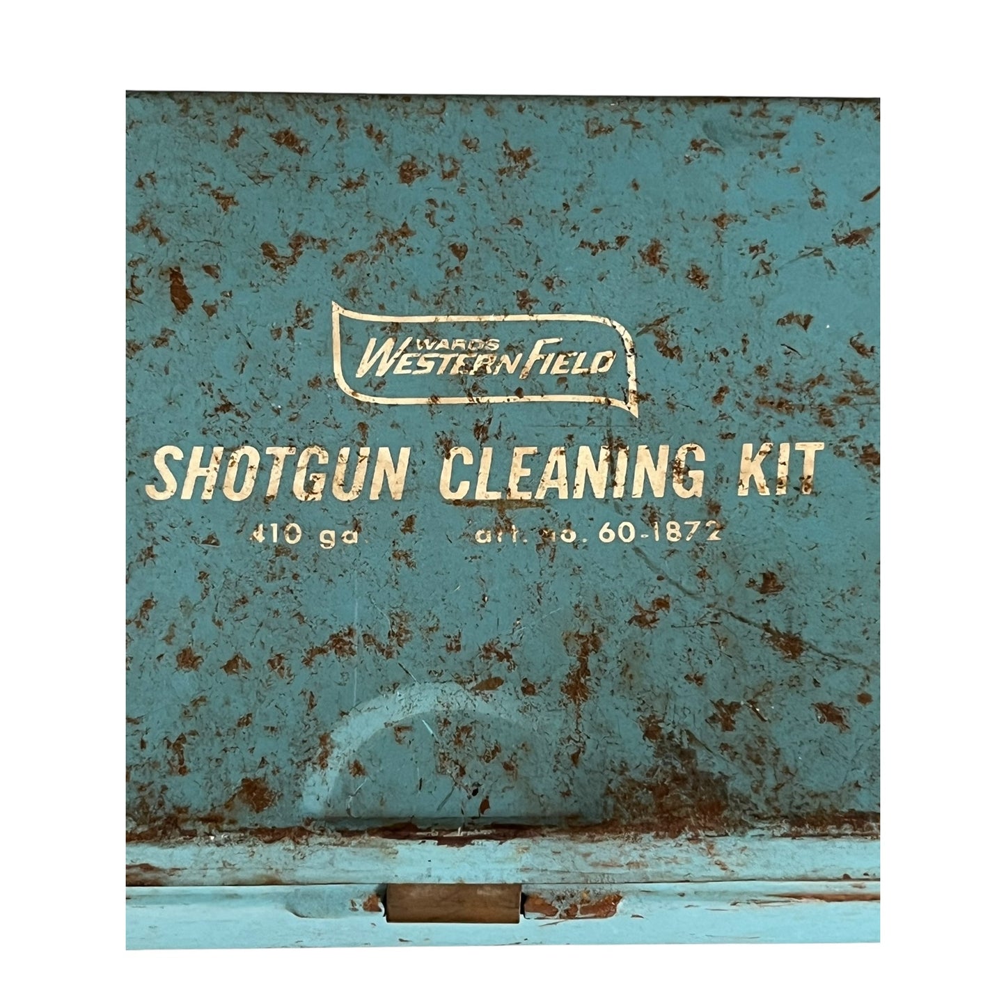Vintage Western Field Shotgun Cleaning Kit 410 Gauge Metal Tin Case Montgomery Ward