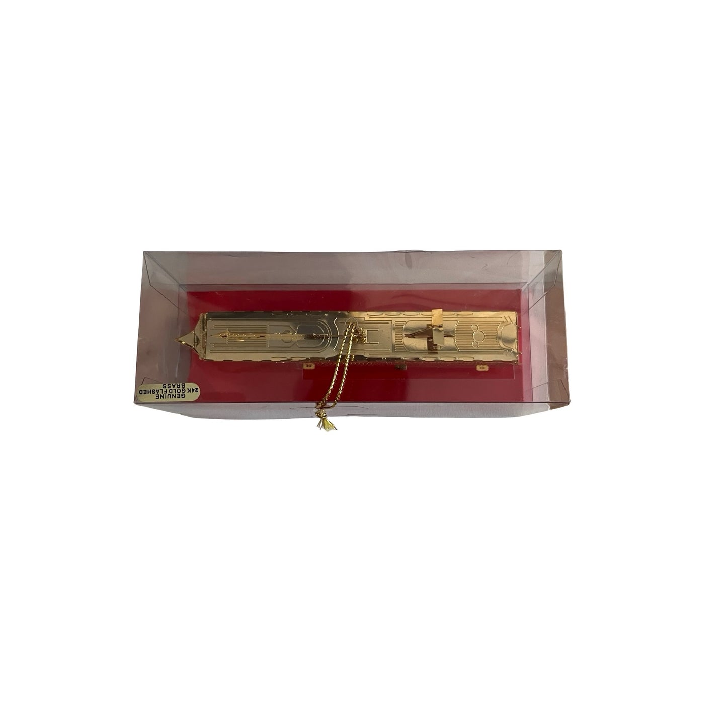 Carnival Fantasy Cruise Ship Ornament Gold Tone Metal Classic Ornament 24K Gold Plated Display Case