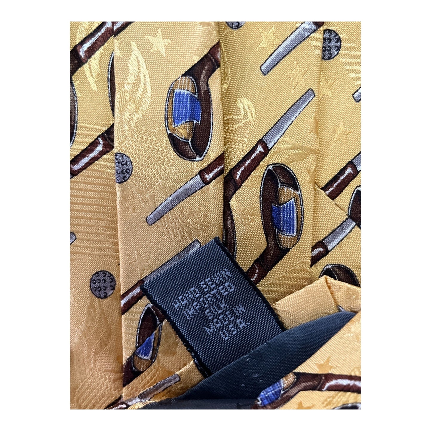 Vintage Silk Ties Set – Robert Talbott Golf Club & Rooster Plaid Golfer Crest – Made in USA