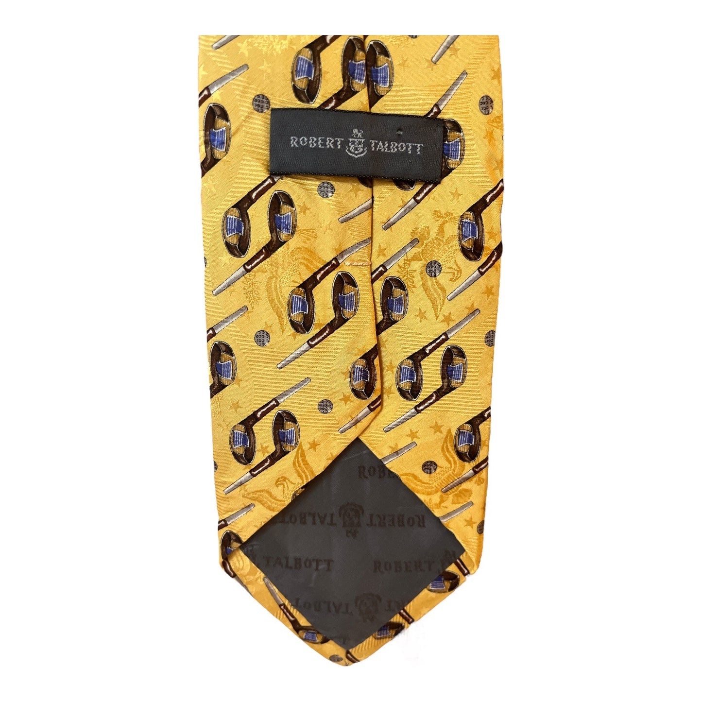 Vintage Silk Ties Set – Robert Talbott Golf Club & Rooster Plaid Golfer Crest – Made in USA