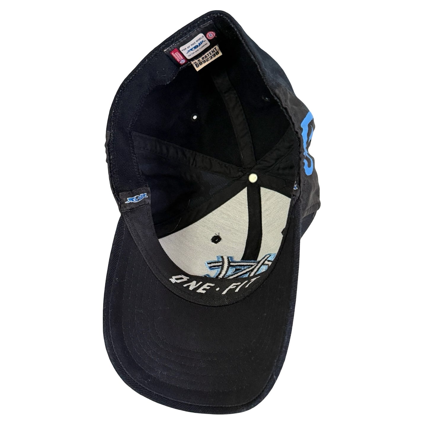 North Carolina Tar Heels UNC Top of the World One-Fit Black Blue Footprint Hat