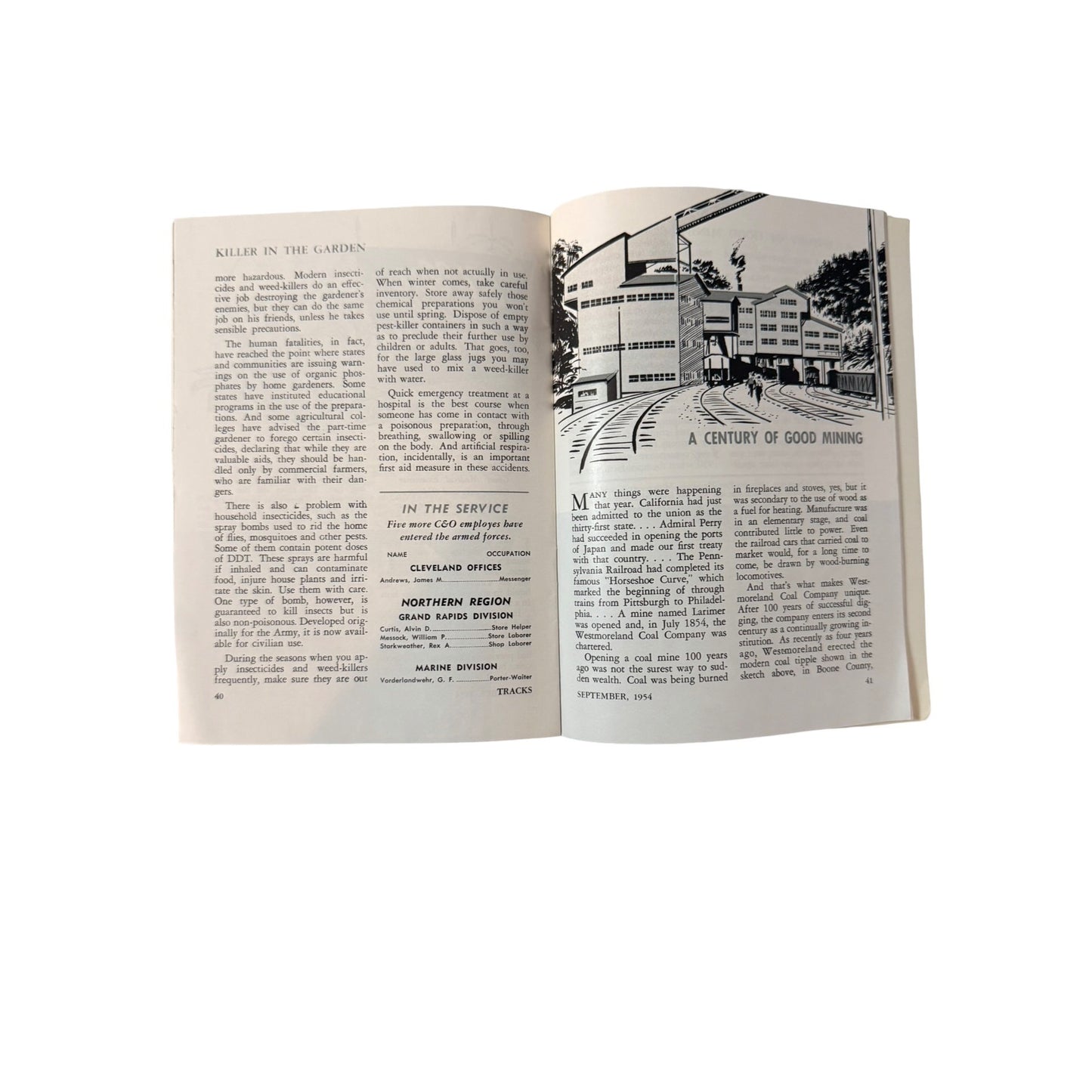 Chesapeake & Ohio Railway TRACKS Magazine September 1954 Railroad Employee Publication