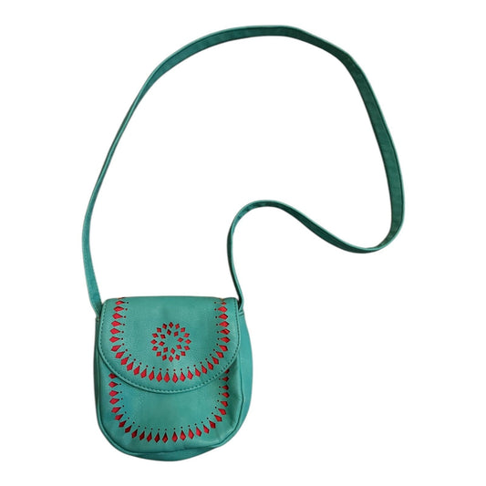 Vintage Arizona Jean Co.Turquoise Cutout Crossbody Bag Boho Southwestern Mini Purse