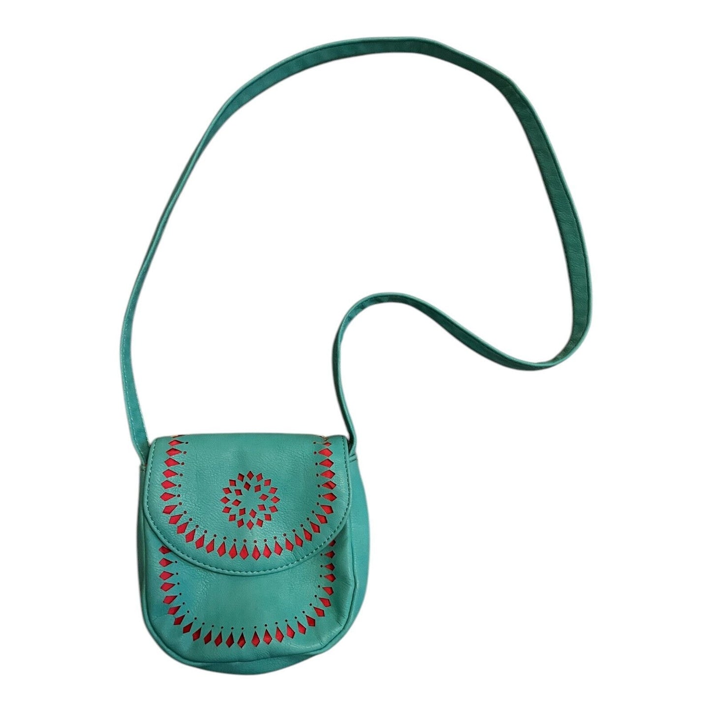 Vintage Arizona Jean Co.Turquoise Cutout Crossbody Bag Boho Southwestern Mini Purse