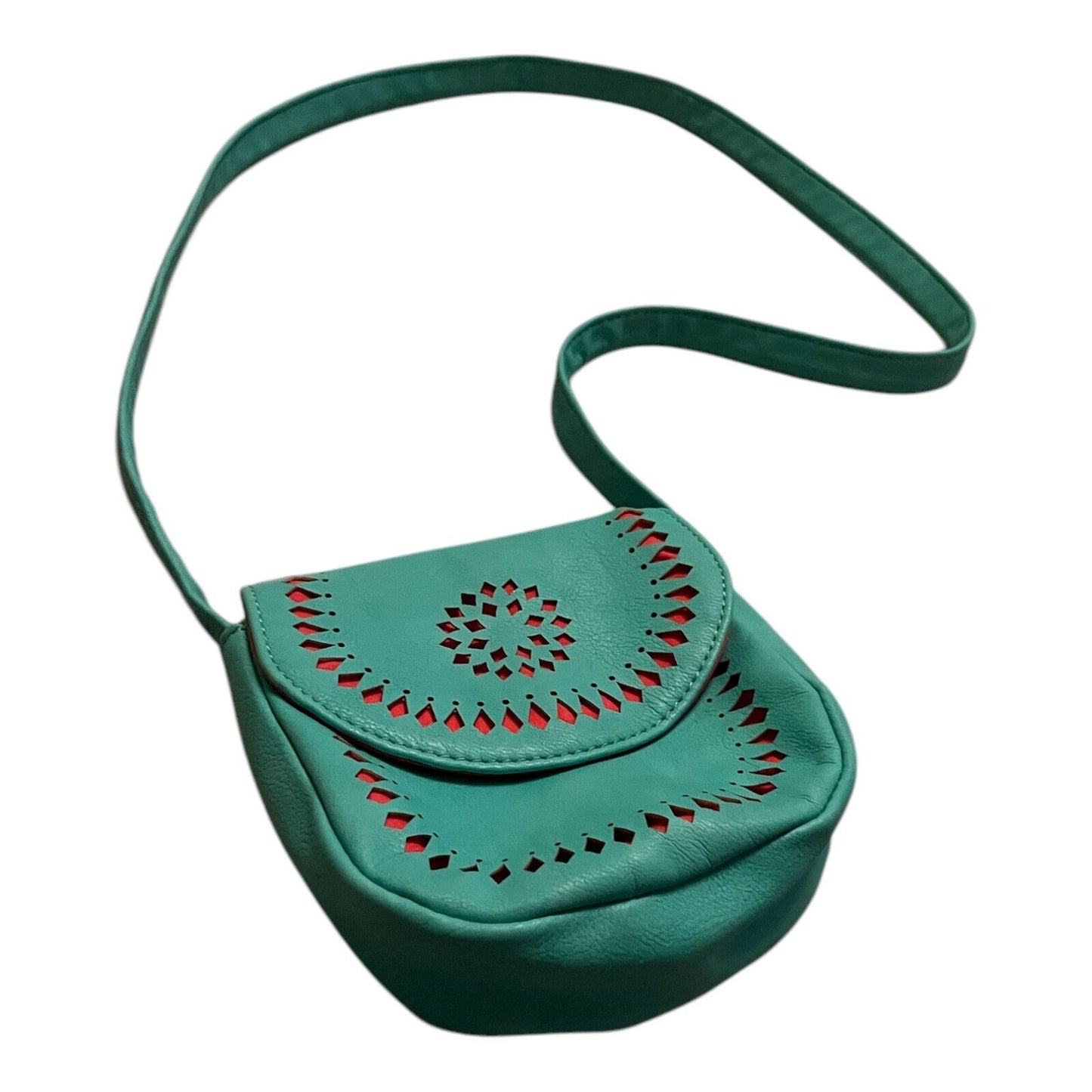 Vintage Arizona Jean Co.Turquoise Cutout Crossbody Bag Boho Southwestern Mini Purse