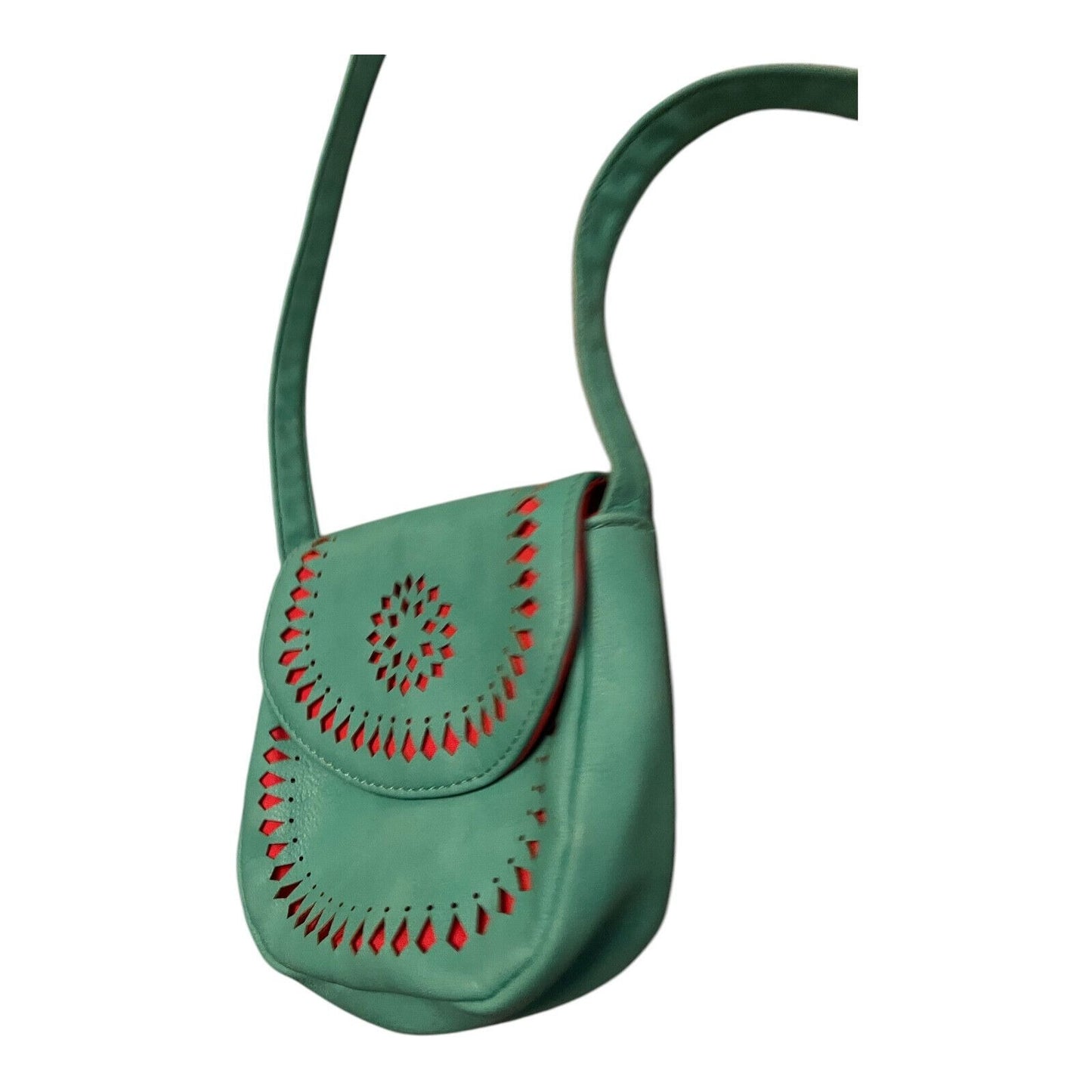 Vintage Arizona Jean Co.Turquoise Cutout Crossbody Bag Boho Southwestern Mini Purse