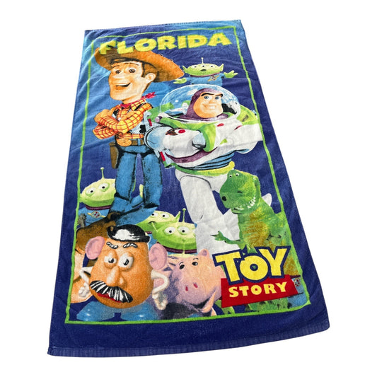 90's - Y2K Disney Toy Story Florida Beach Towel – Woody, Buzz, & Friends – Jerry Leigh 100% Cotton