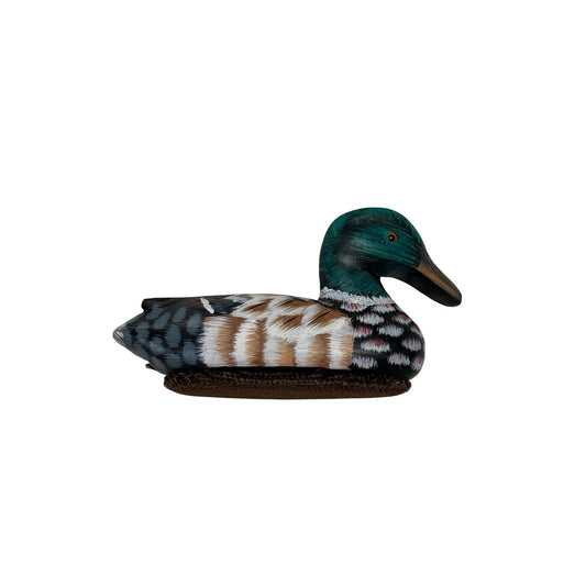 Vintage 1994 Dayton Hudson Duck Lint Brush Hand Carved Painted 5” Original Box