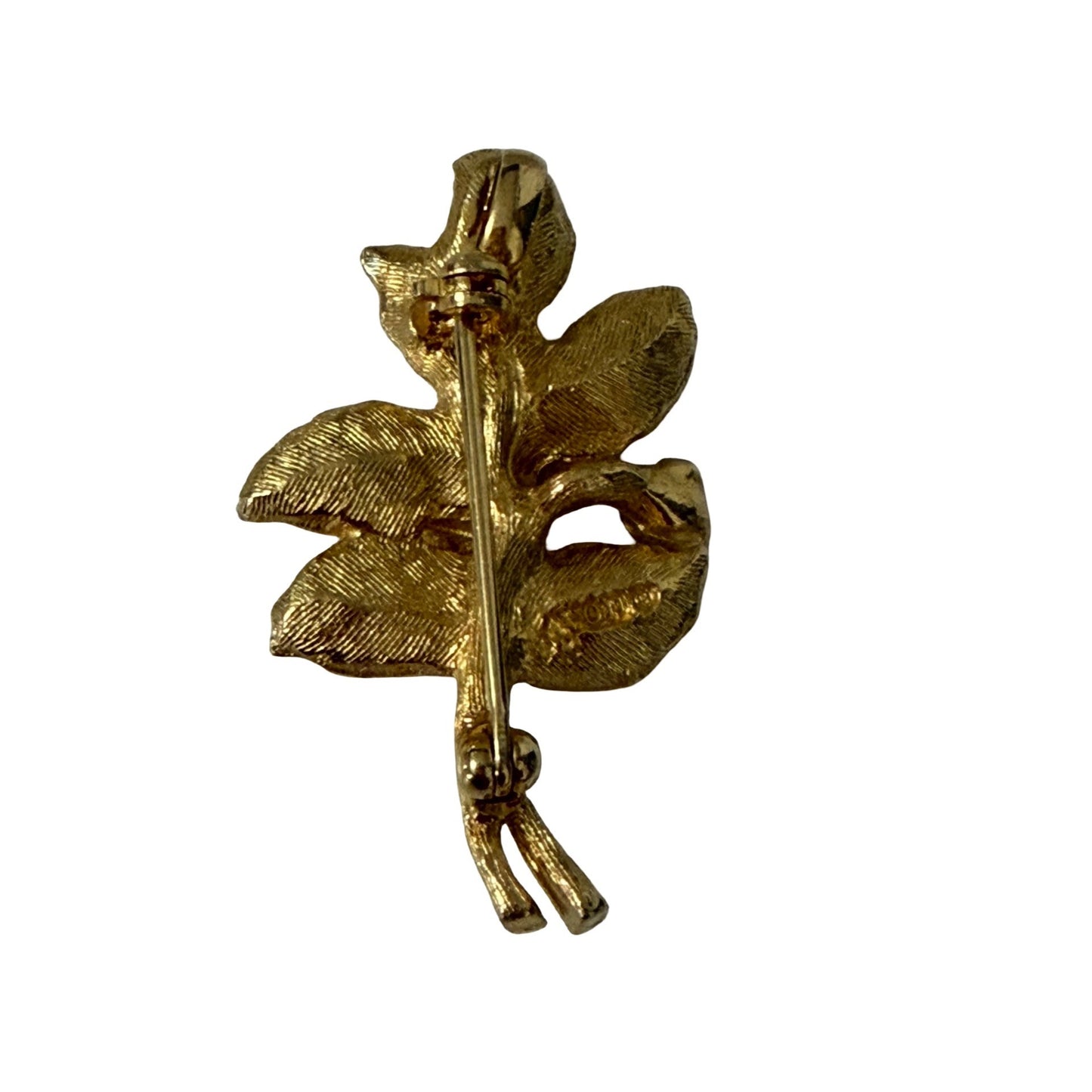 Vintage Avon Gold Tone Rose Flower Brooch Pin Floral Jewelry