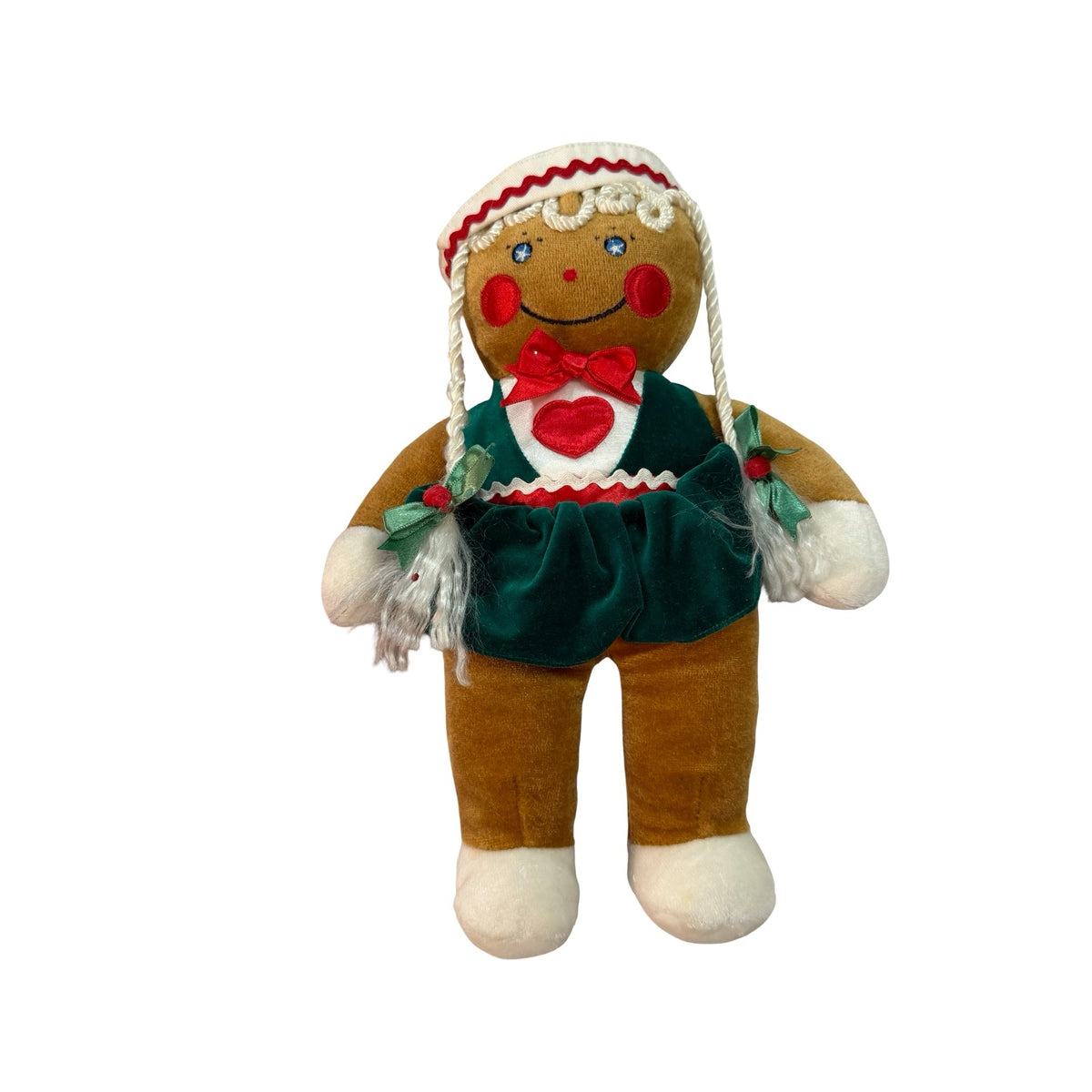 1990 Target Gingerbread Girl Plush Commonwealth Christmas Doll Candy Cane 13"