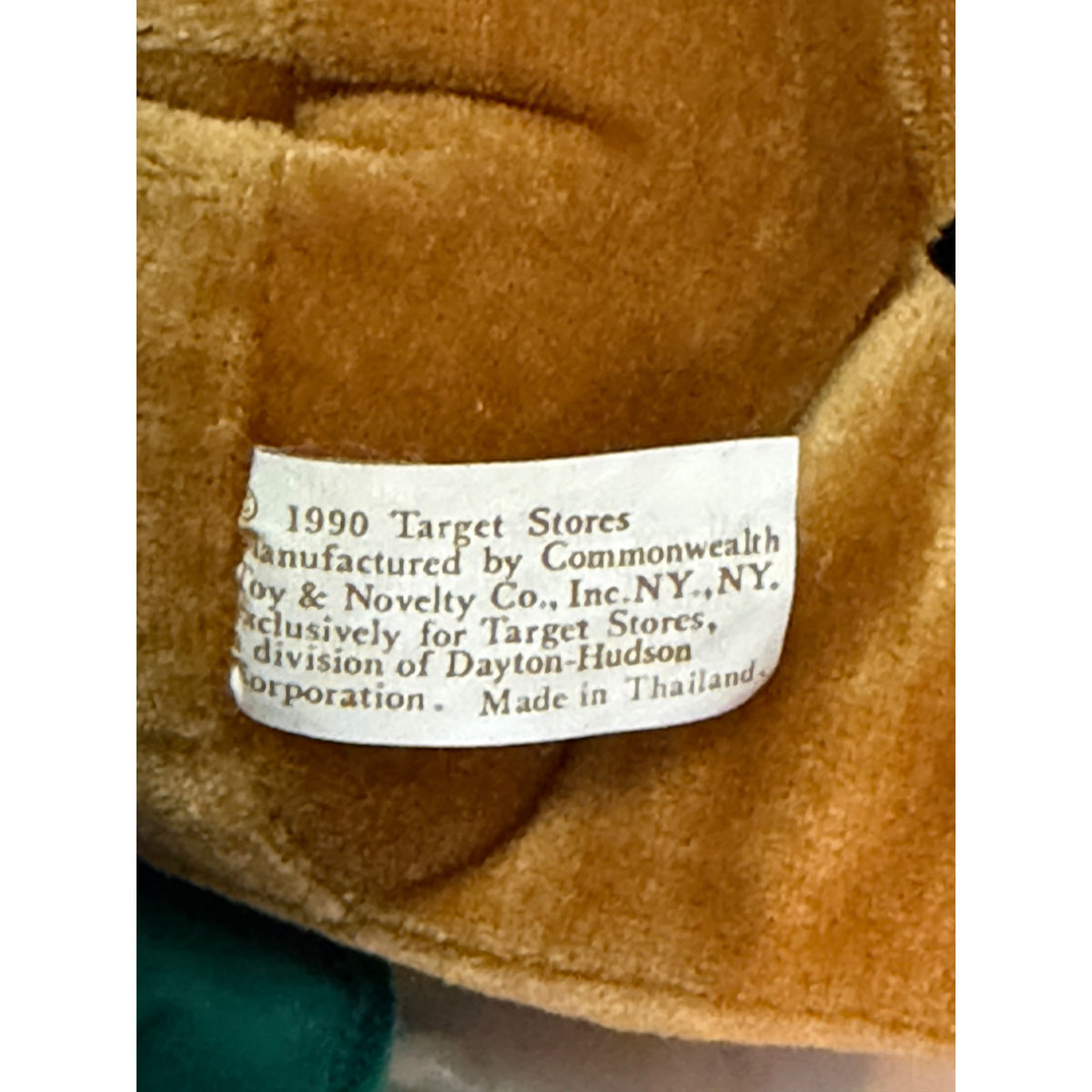 1990 Target Gingerbread Girl Plush Commonwealth Christmas Doll Candy Cane 13"