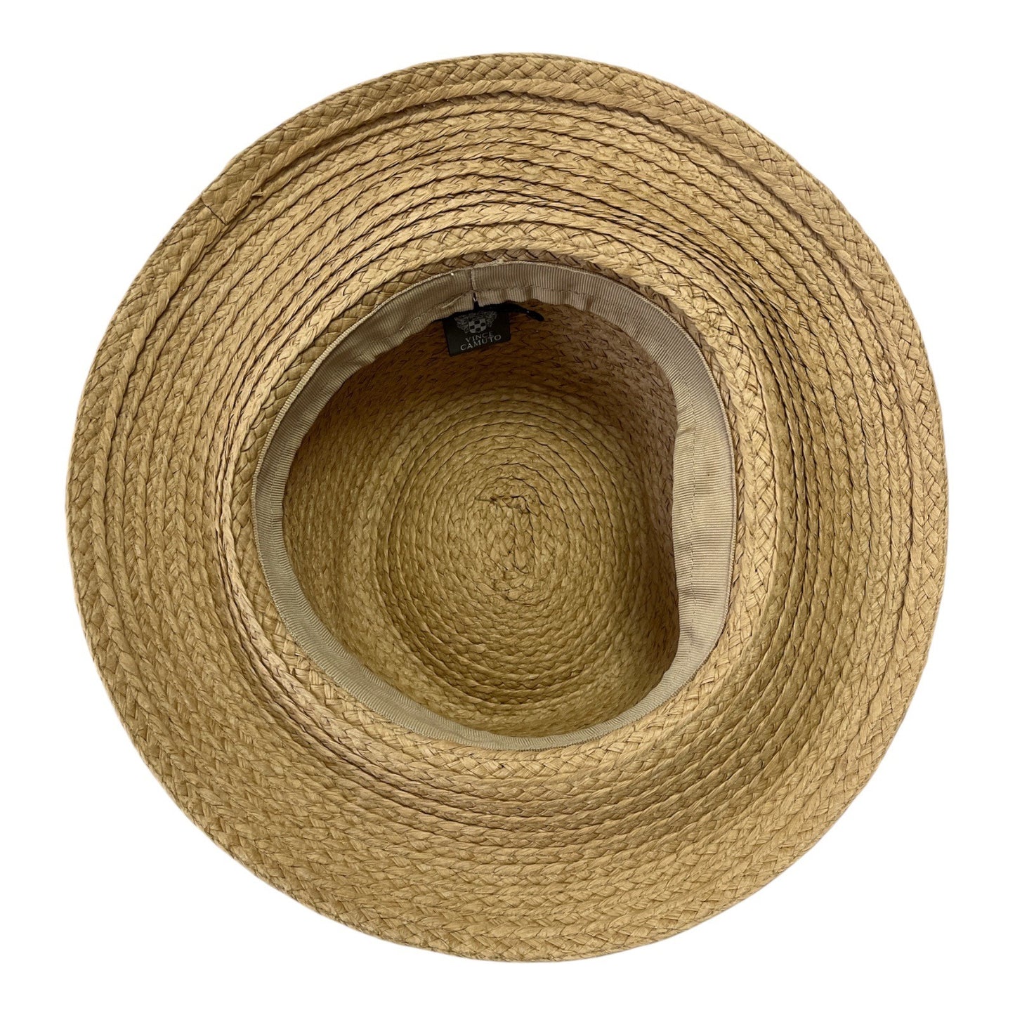 Vince Camuto Straw Hat – Wide Brim Boater Style w/ Black Bow Band
