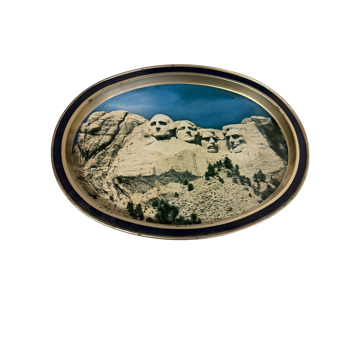Vintage Guildcraft Mount Rushmore Shrine of Democracy Limited Edition Metal Tray