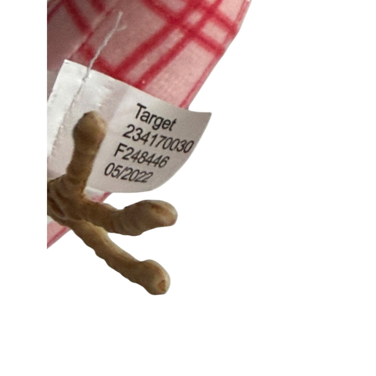 Target 2022 Pink Plaid Reindeer Christmas Figures Pair 6" Fabric Holiday Decor