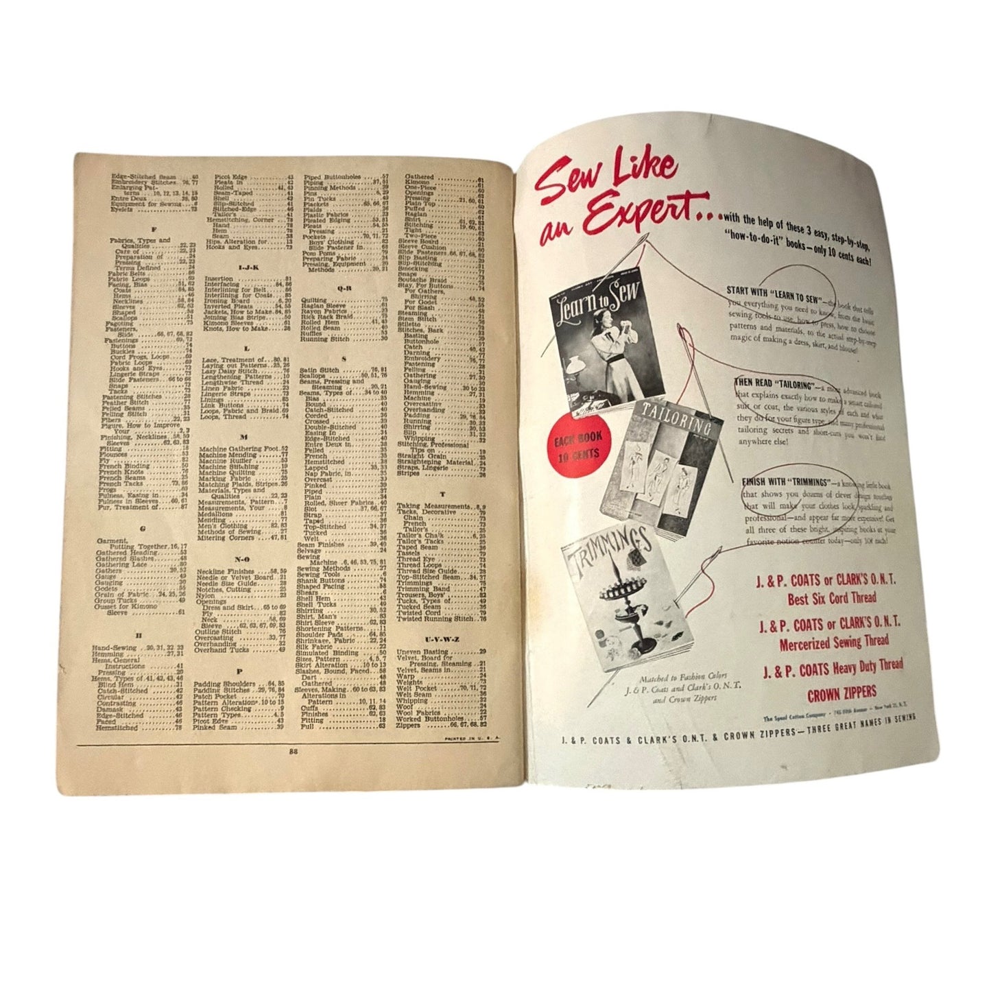 1947 Simplicity Sewing Book Vintage Dressmaking Guide Pattern Techniques Tailoring Reference