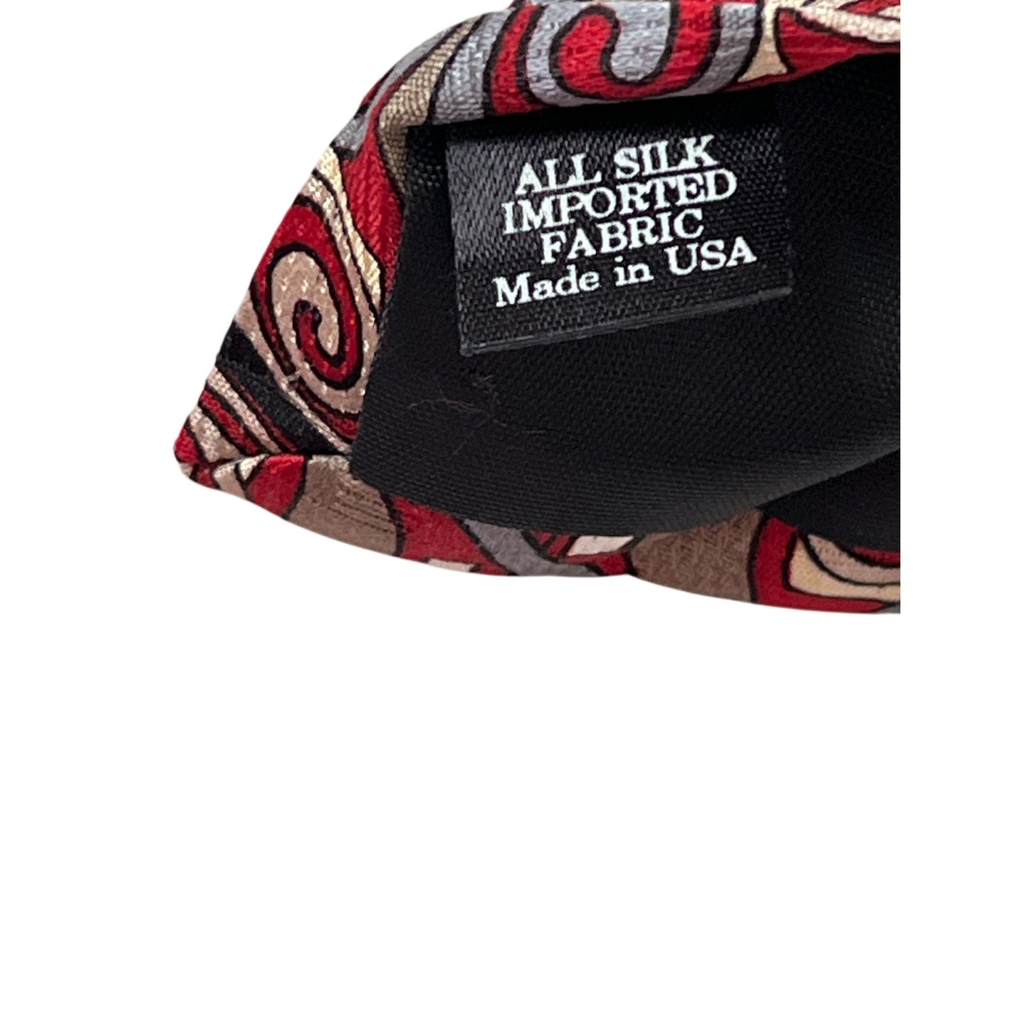 Vintage Screenplay by Martin Wong Silk Neck Tie Red Abstract Pattern