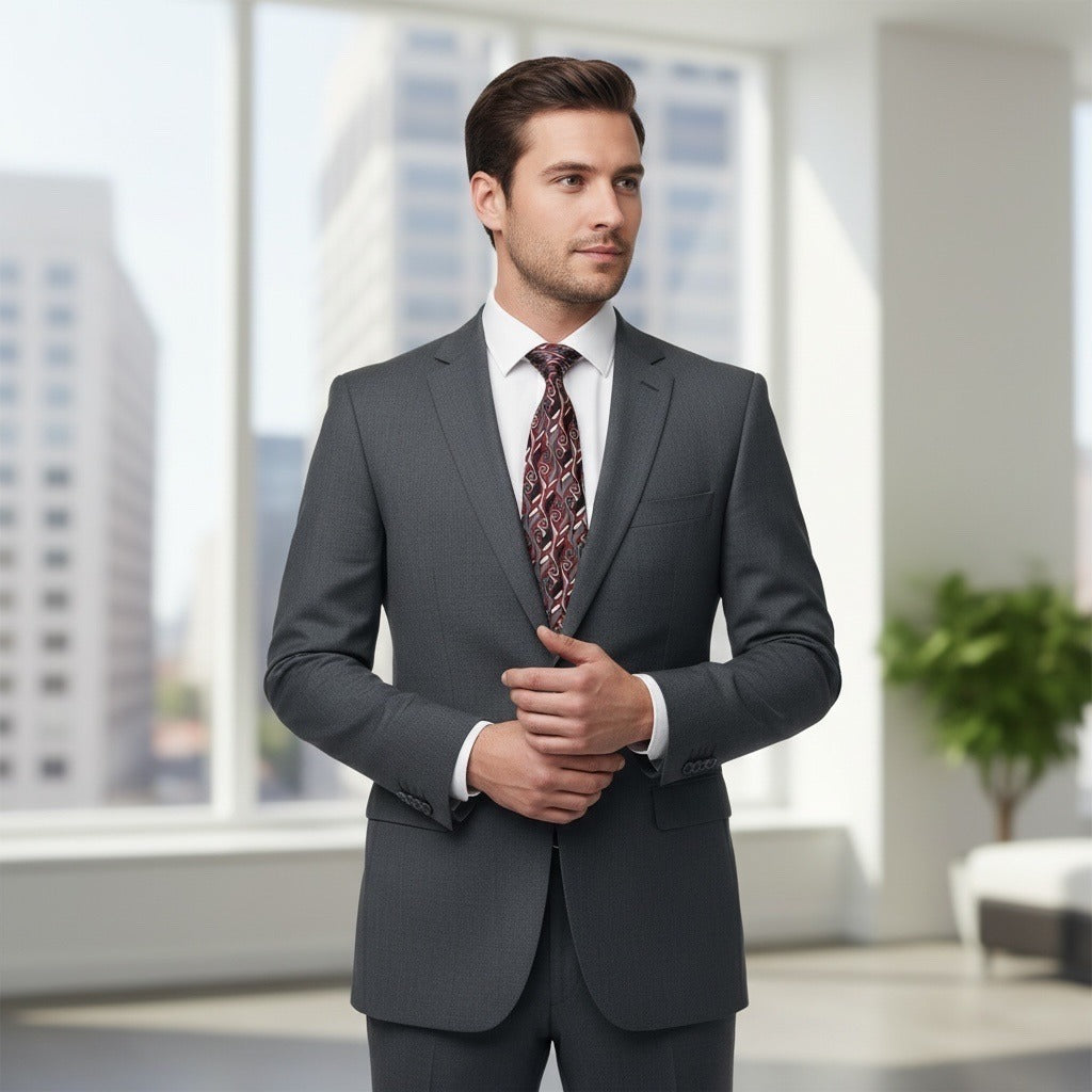 Vintage Screenplay by Martin Wong Silk Neck Tie Red Abstract Pattern