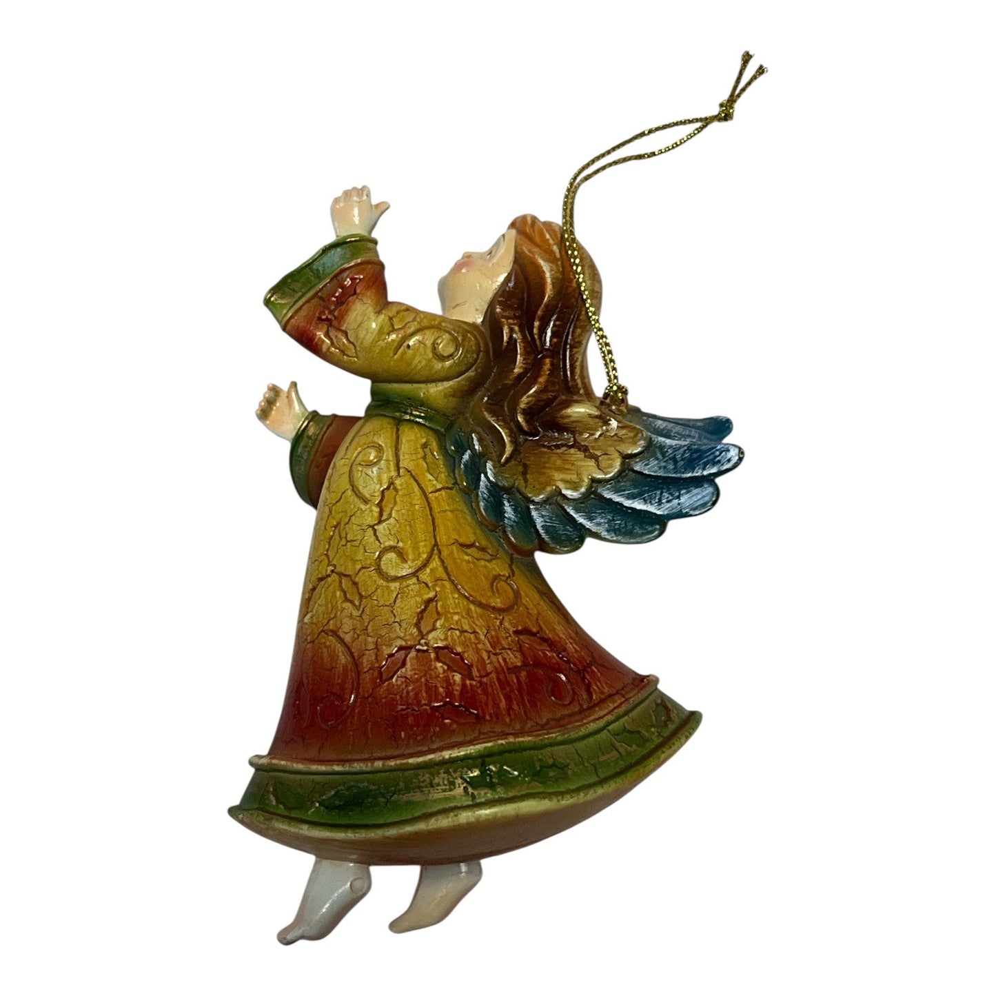 Dept 56 Krinkles Patience Brewster Santa & Angel Ornaments – Set of 2 – Handpainted Resin