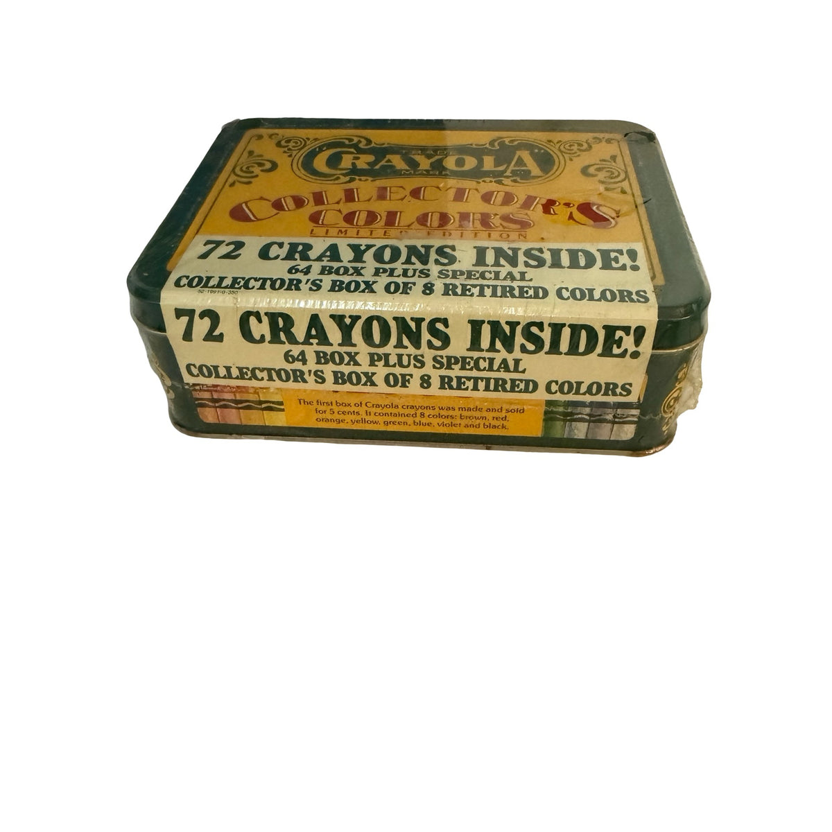 1991 Crayola Collector’s Colors Limited Edition Tin 72 Crayons NOS Sealed