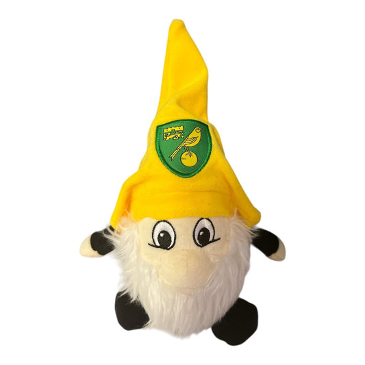 Norwich City FC Plush Gnome – Yellow Hat Mascot – 11” – Euro-Sports Merchandise