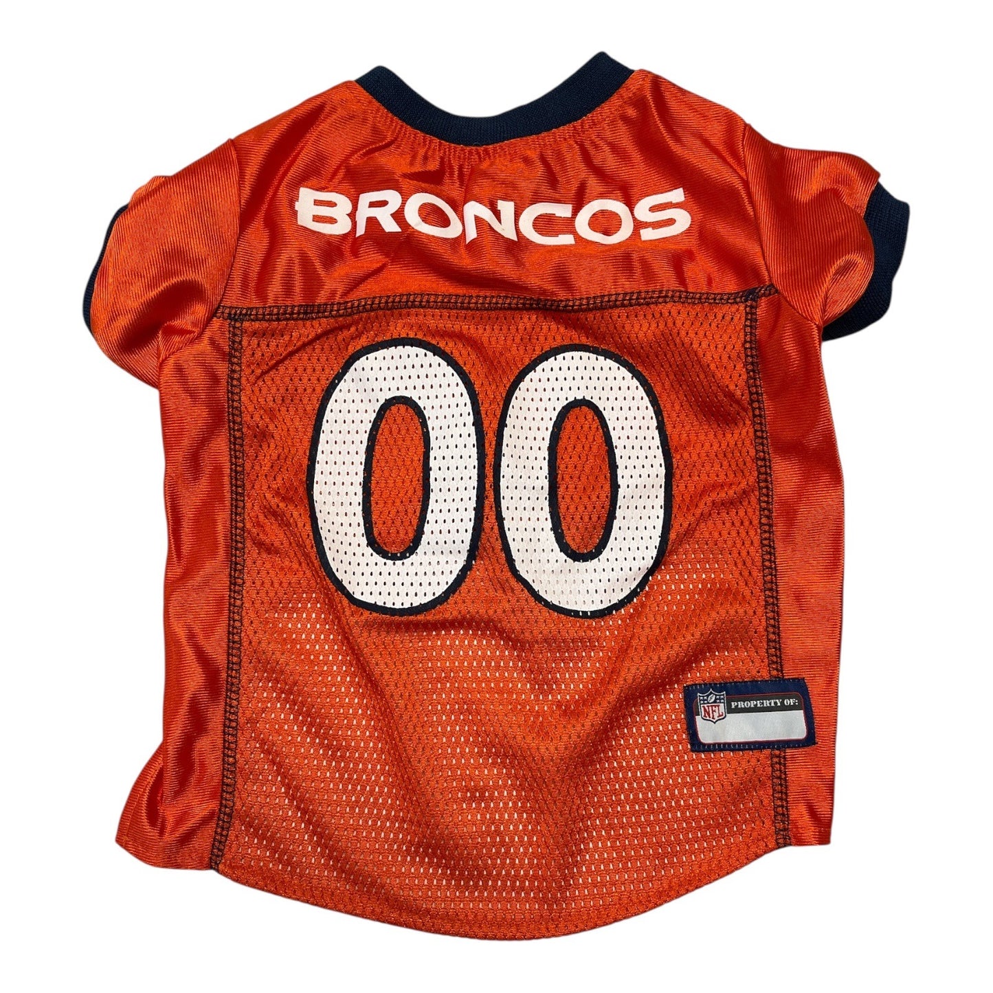 Denver Broncos Pet Jersey – NFL Official Licensed – Medium (15” x 12”)