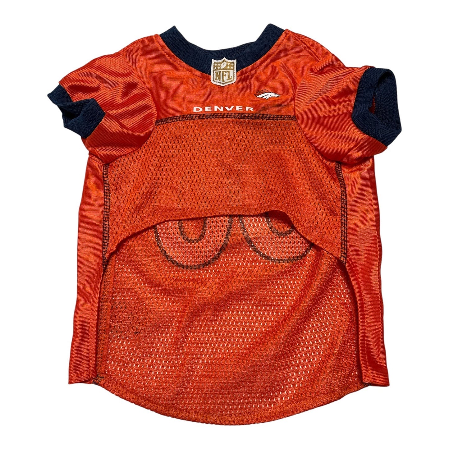 Denver Broncos Pet Jersey – NFL Official Licensed – Medium (15” x 12”)