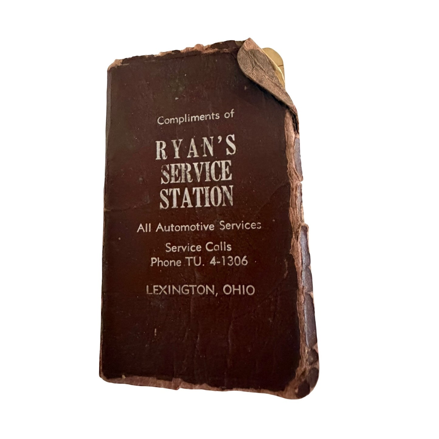 Vintage 1962 Ryan's Service Station Pocket Memo Book Lexington Ohio Advertising Calendar Planner