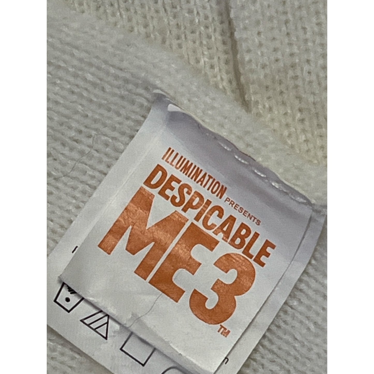 Despicable Me 3 White Scarf with Gru Logo Patch – 66” Knit Promotional Accessory