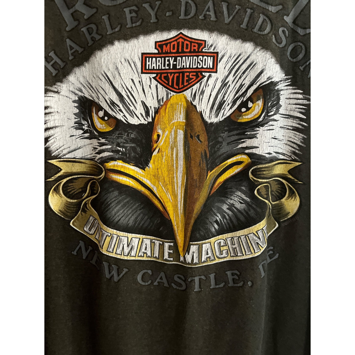 Harley Davidson Rommel New Castle DE Eagle T Shirt Large 2012 USA