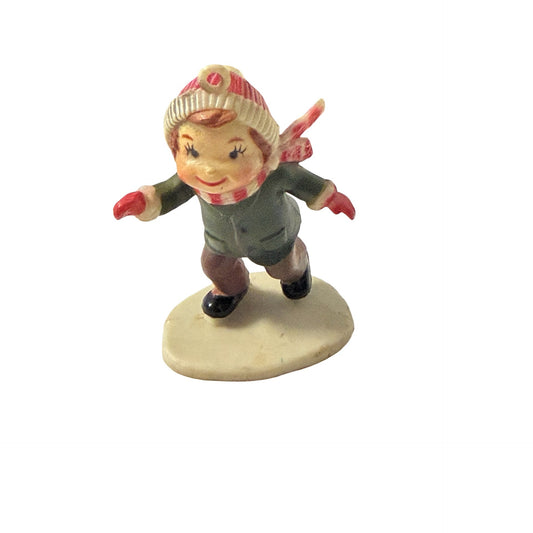 Vintage Child Ice Skater Christmas Ornament Winter Holiday Decoration