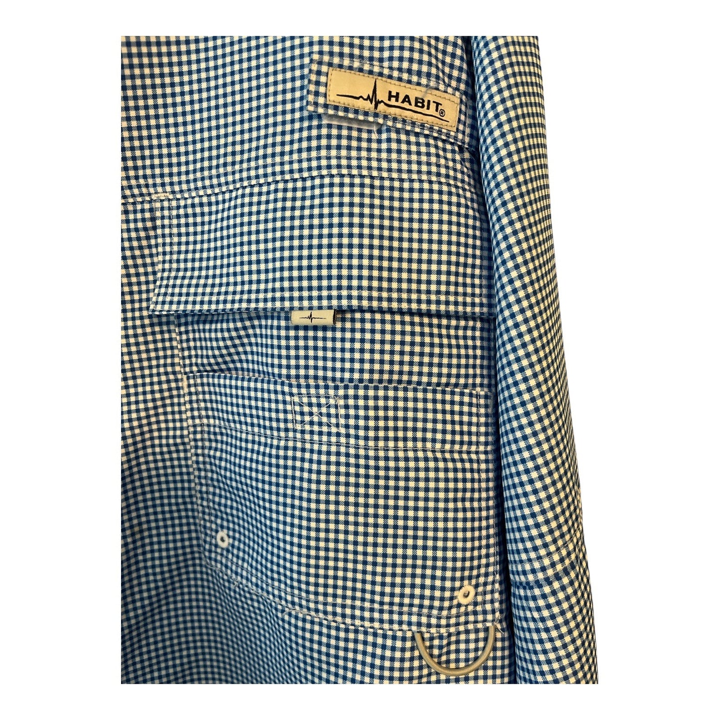 Habit Men's 3XL Fishing Shirt – Marlin Blue Check – Long Sleeve – Outdoor Performance