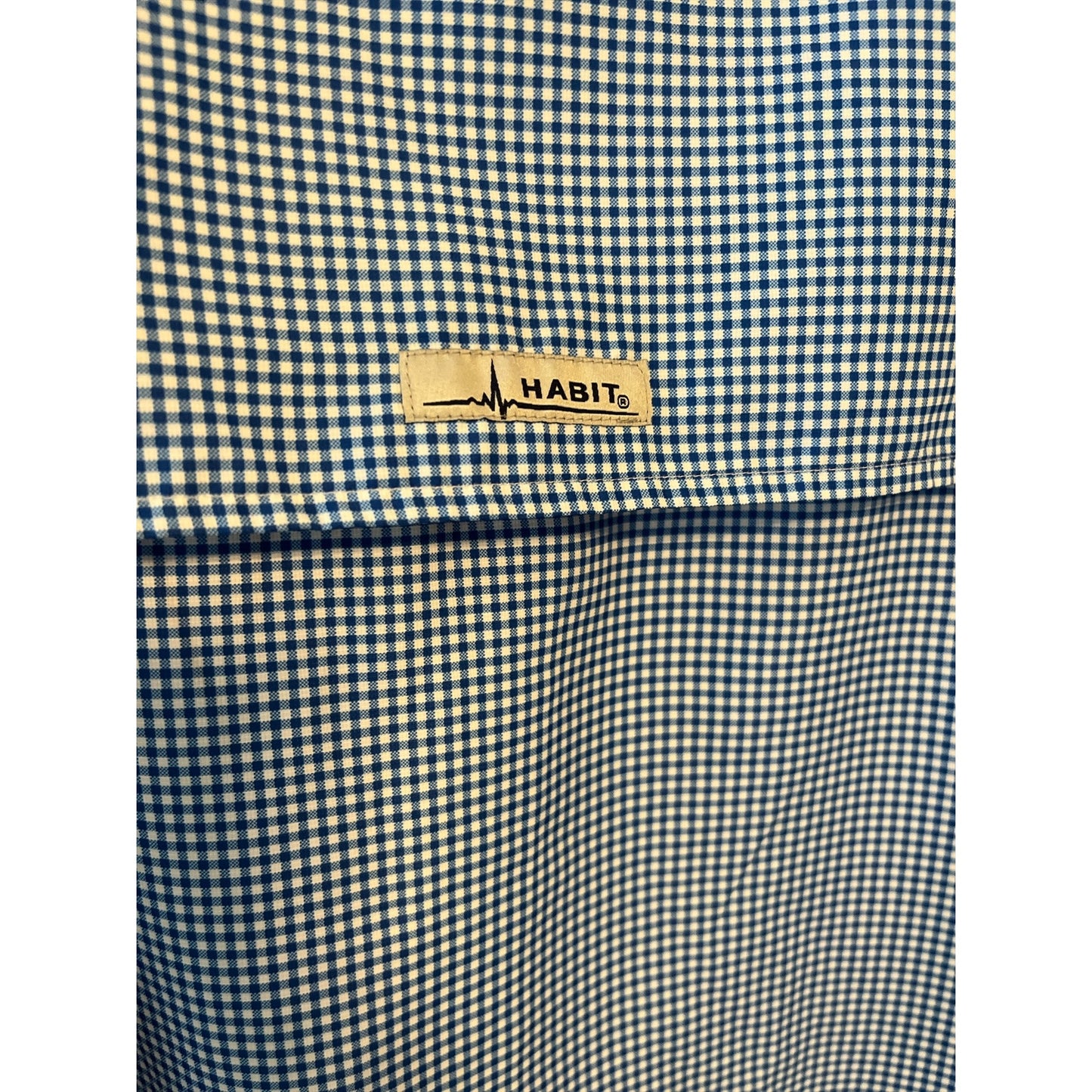 Habit Men's 3XL Fishing Shirt – Marlin Blue Check – Long Sleeve – Outdoor Performance