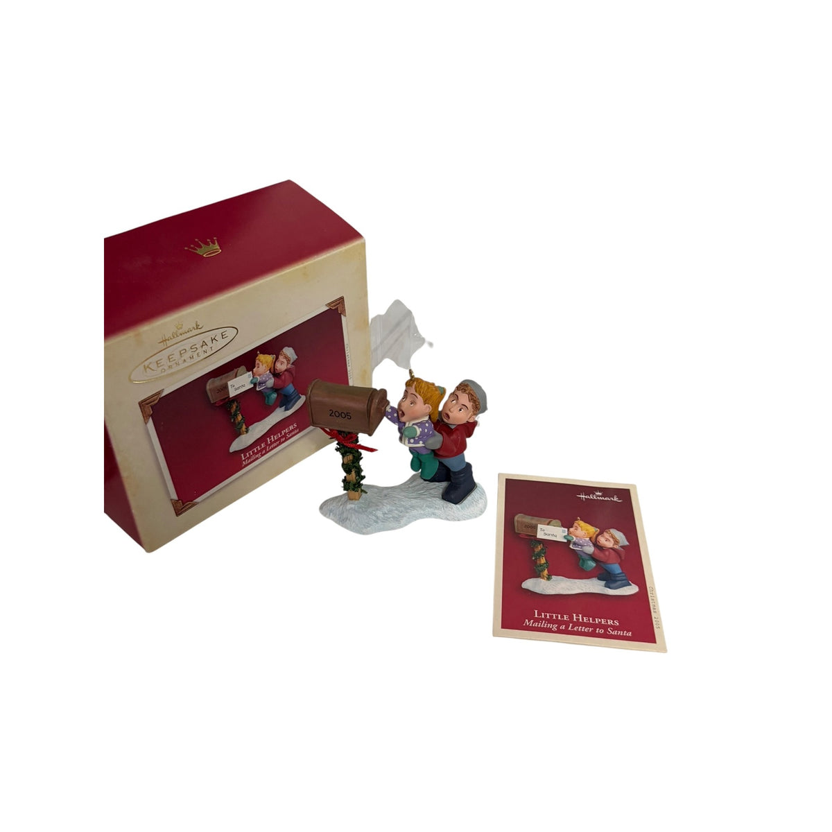Hallmark Keepsake 2005 Little Helpers Mailing Letter to Santa Ornament Box