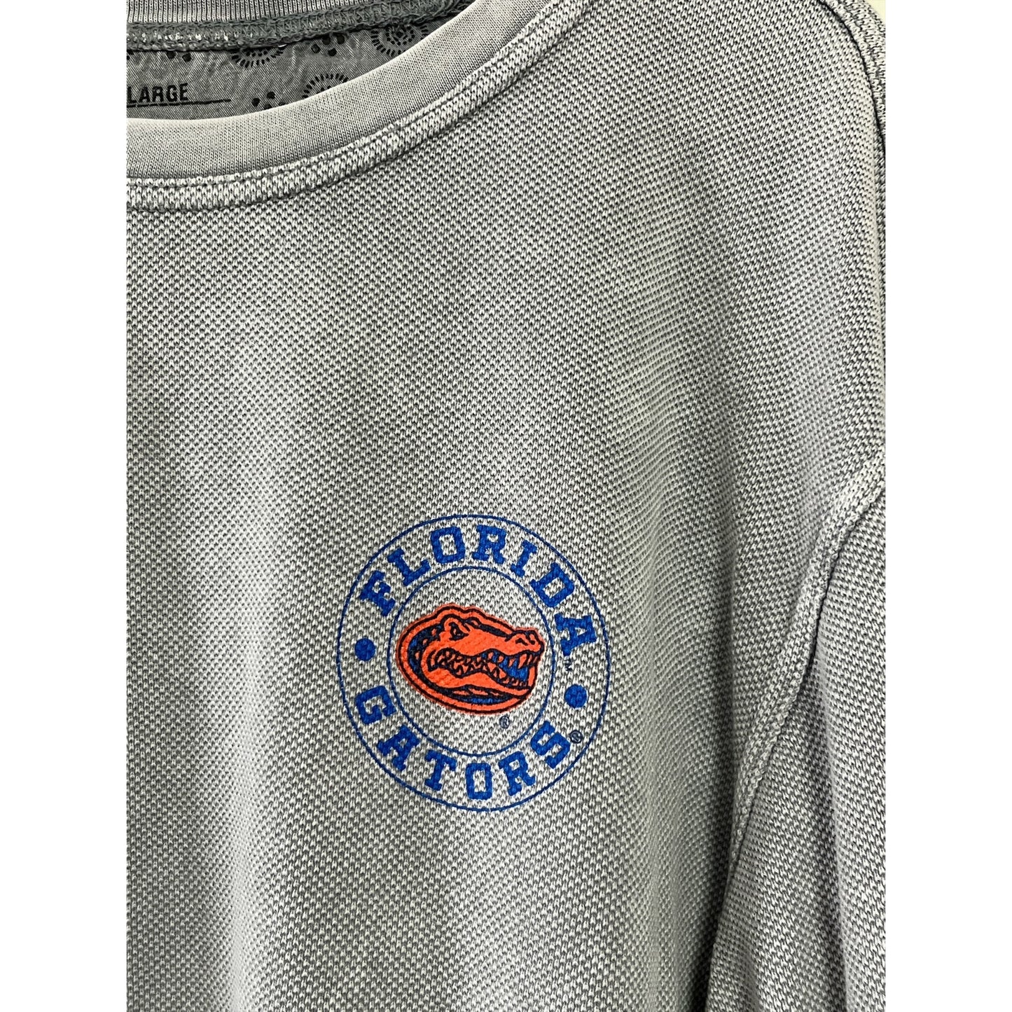 Pressbox Florida Gators Long Sleeve Thumb-Hole Shirt Women’s Large Gray Elbow Patch Pullover