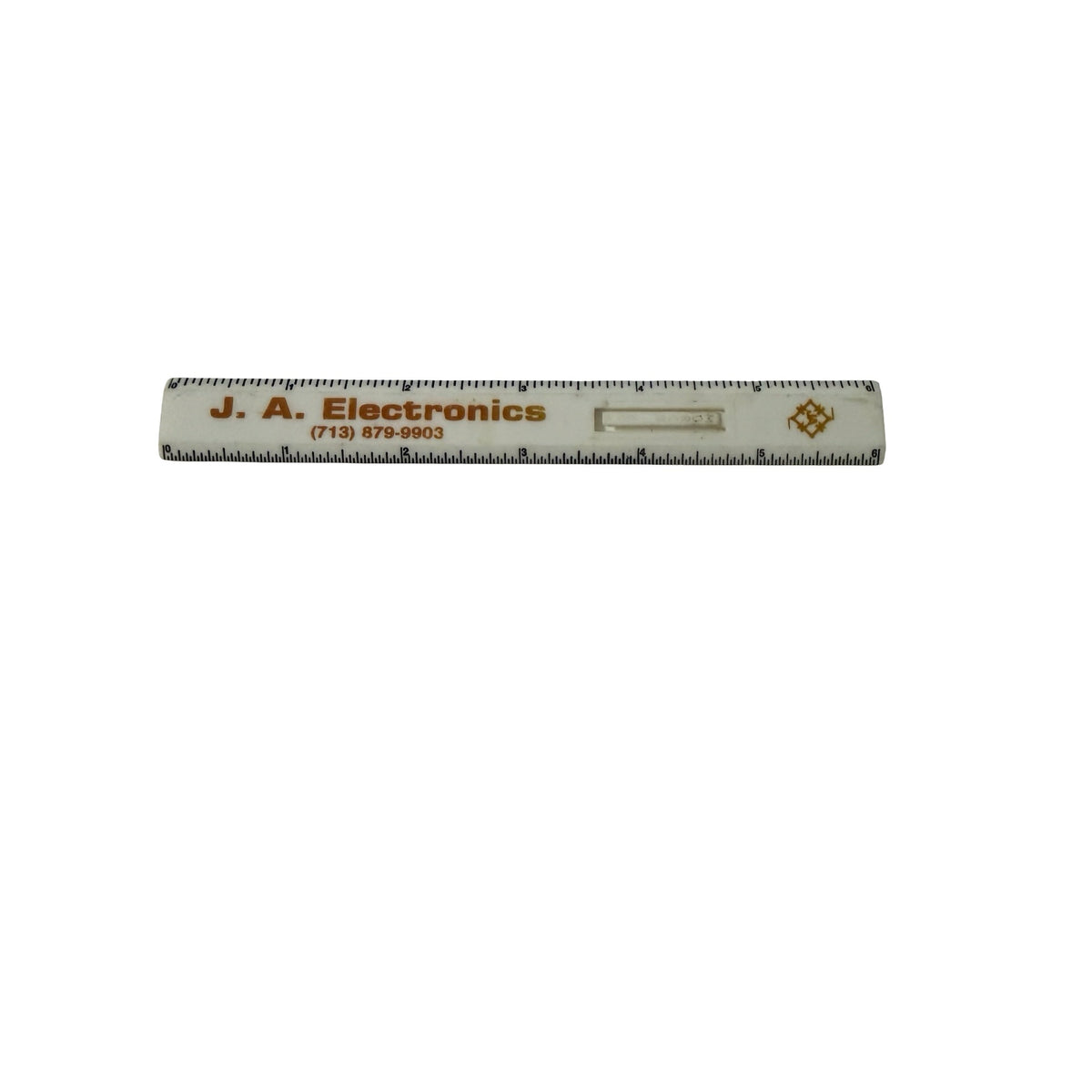 Vintage JA Electronics Advertising Ruler 6 Inch Clip Houston Texas