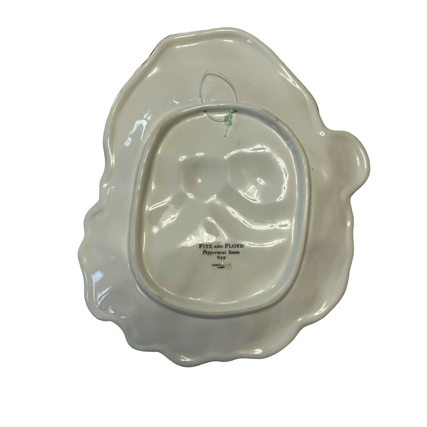 Fitz and Floyd 2008 Peppermint Santa Canape Plate Christmas Serving Platter Box