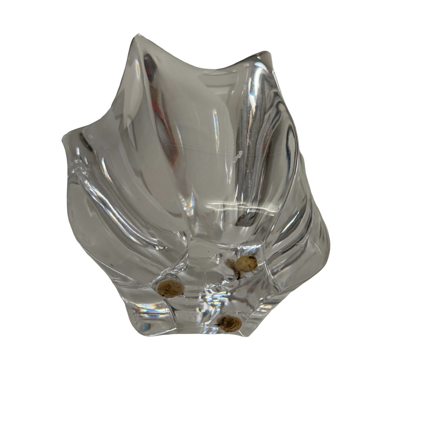 Vintage Orrefors Fleur Crystal Crown Bowl Jan Johansson Signed Sweden 4 Inch