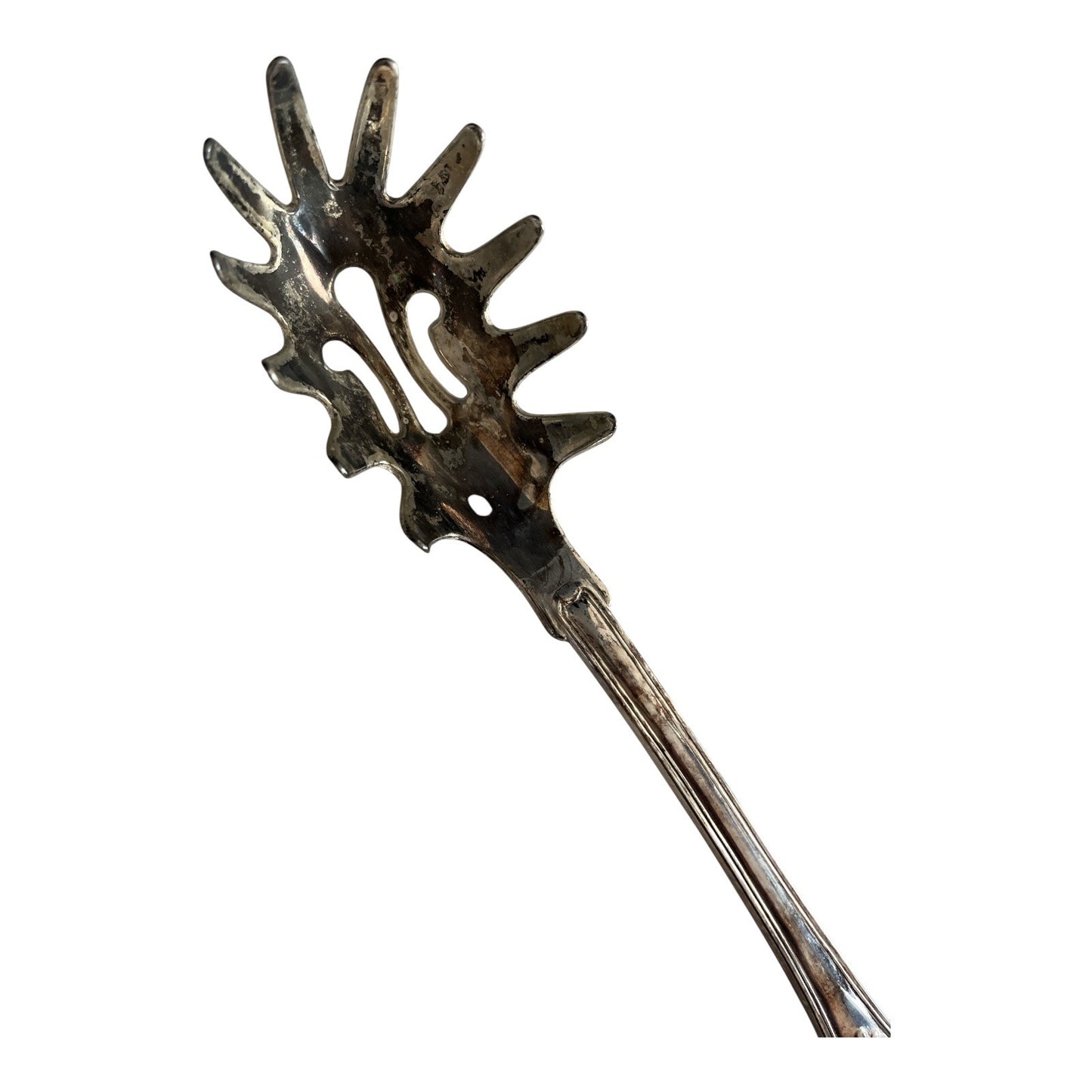 Vintage Sheffield Silverplate Spaghetti Fork – Made in Italy – Ornate Rococo Design