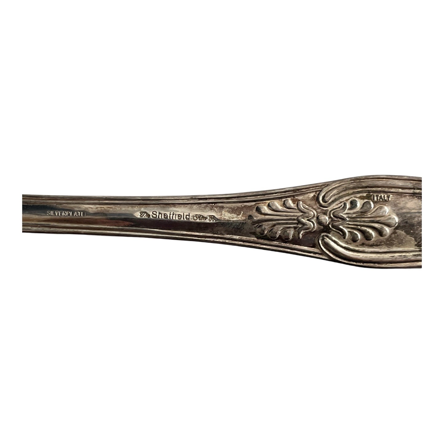 Vintage Sheffield Silverplate Spaghetti Fork – Made in Italy – Ornate Rococo Design