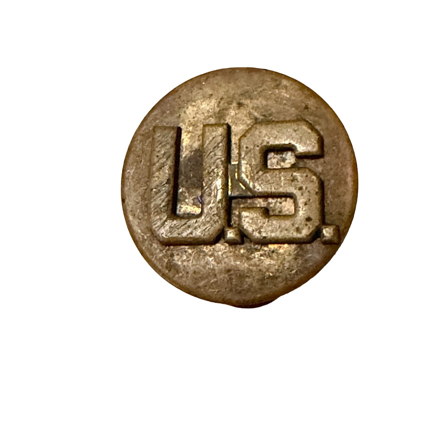 Vintage U.S. Military Lapel Pin Gold Tone Patriotic Clutch Back Pin