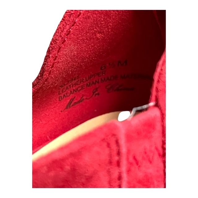 Bella Vita Korrine Red Suede Block Heel Sandals Women’s Size 6.5 Comfort Dress Shoes - Fits Larger