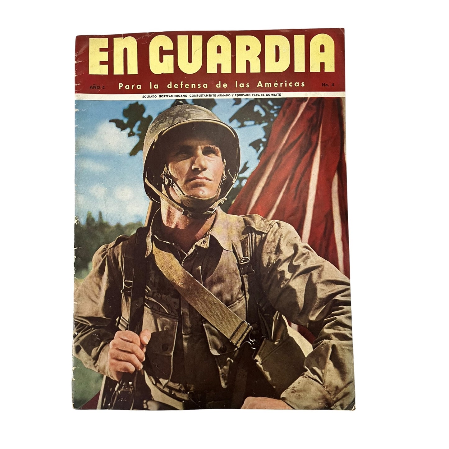 Vintage 1940s En Guardia Magazine Spanish WWII Propaganda Latin America Issue No 4