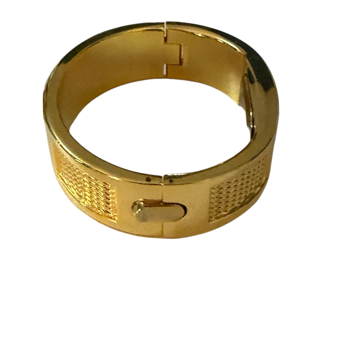 Geneva Gold Tone Hinged Bangle Cuff Watch Leopard Print Y2K NIP