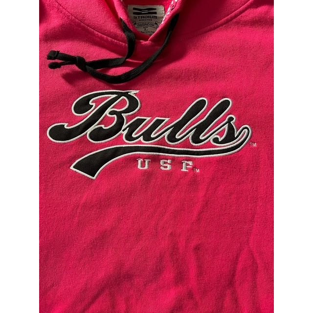 USF Bulls Hoodie – Stadium Athletics – Pink Pullover Sweatshirt – Size L