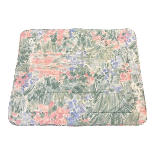 Vintage Croscill Set of 2 Pillow Shams – 1980s Pastel Watercolor Floral – Standard Size 31x25