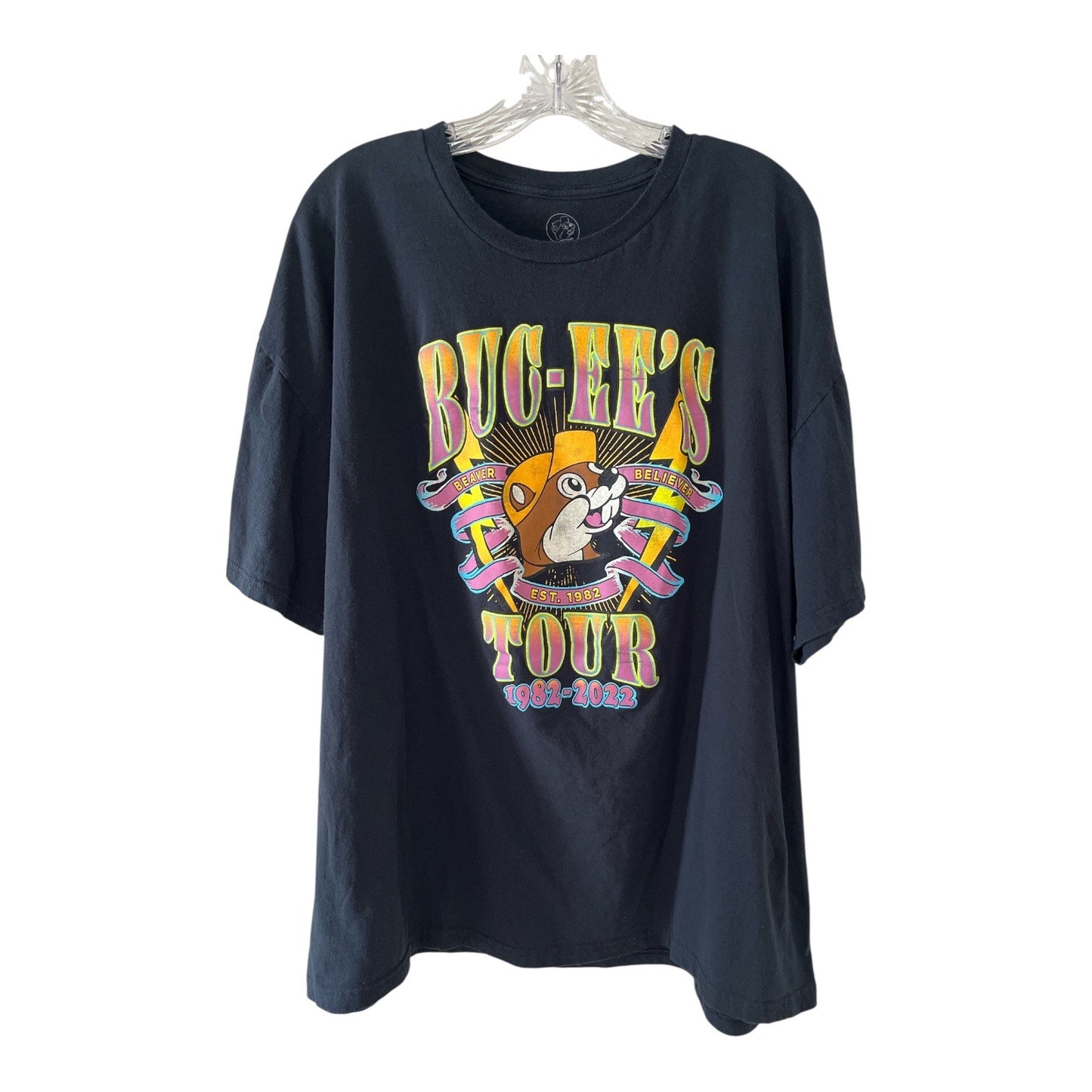 Buc-ee’s Tour Graphic T-Shirt 2XL Black Beaver Believer 1982–2022 Buc Ees Tee
