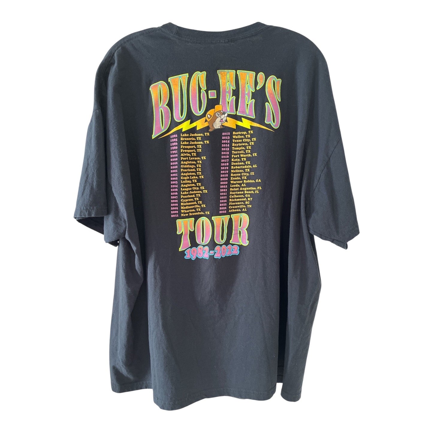 Buc-ee’s Tour Graphic T-Shirt 2XL Black Beaver Believer 1982–2022 Buc Ees Tee